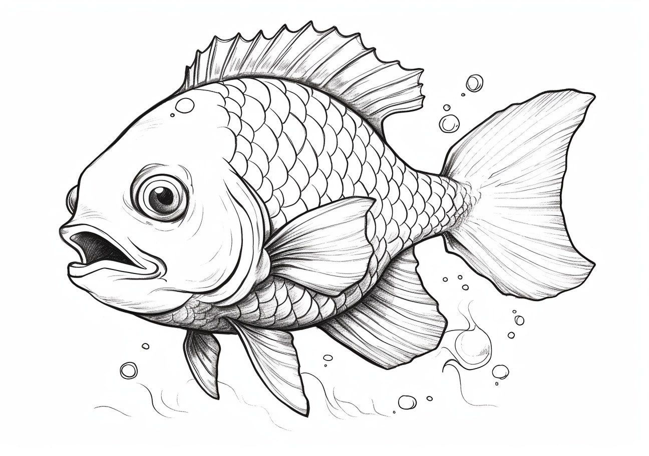 Aquatic Animals Coloring Pages, Piranhas realistic