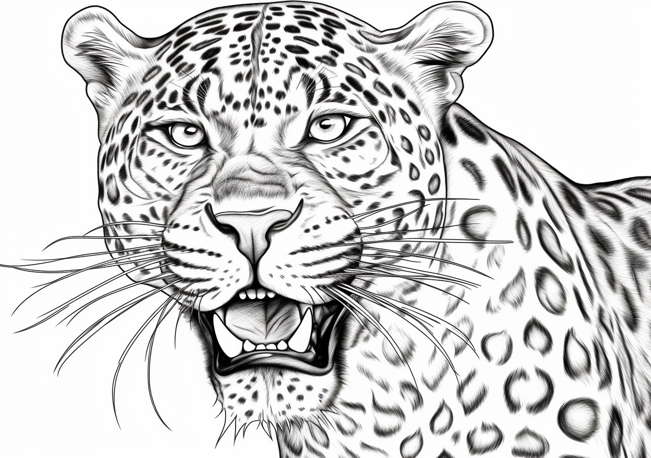 Leopard Coloring Pages, Seriously Leopard