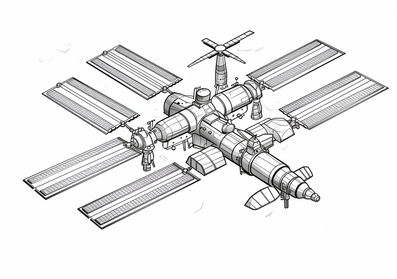 Space Station Coloring Pages, International Space Station