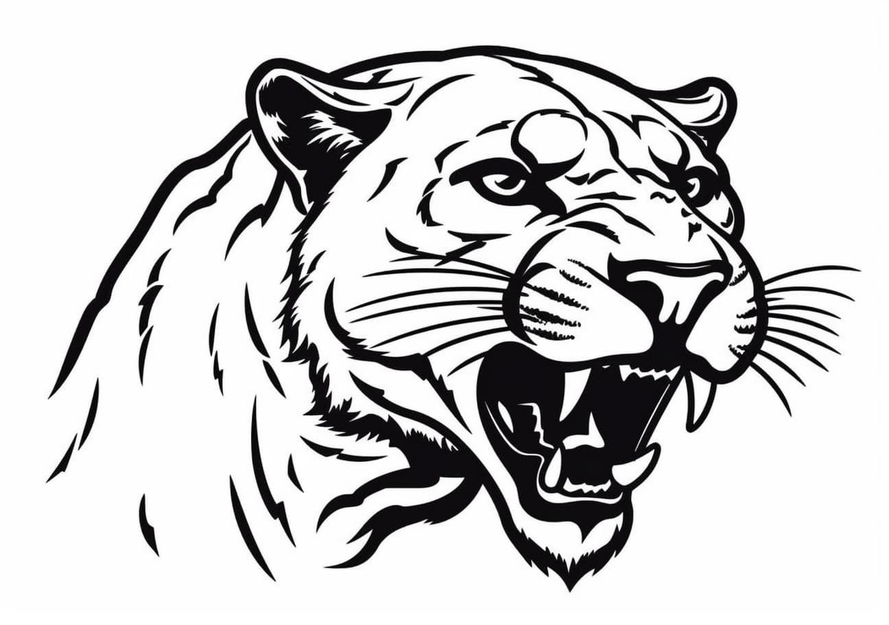 Panther Coloring Pages, Panther Tattoo idea