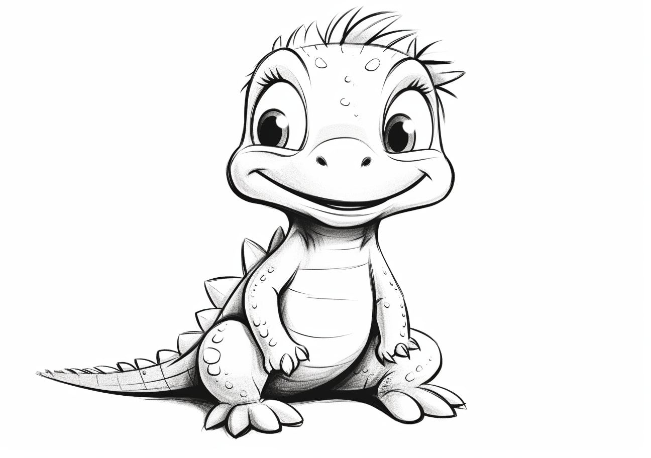 Crocodile Coloring Pages, Baby crocodile