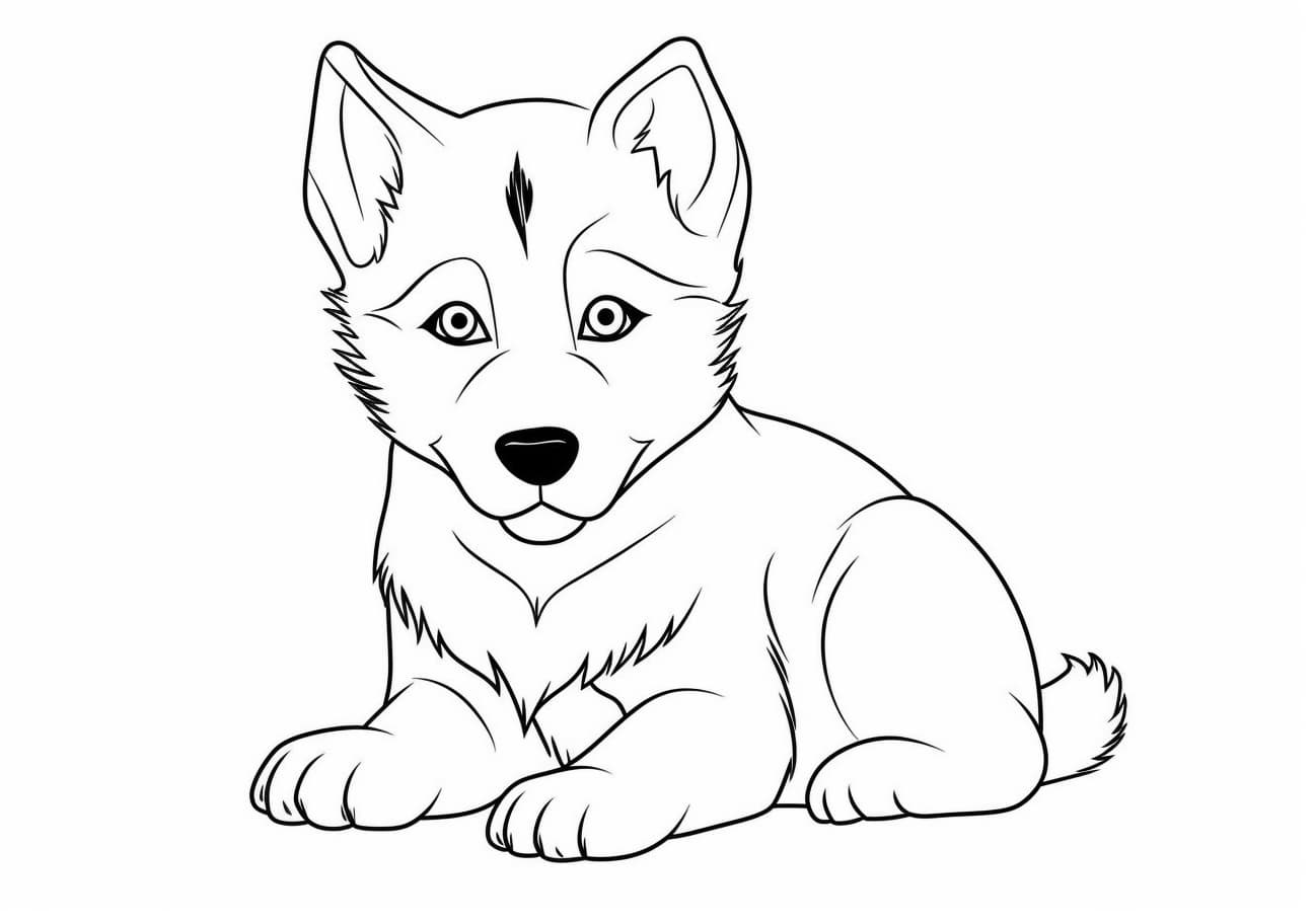 Husky Coloring Pages, small husky