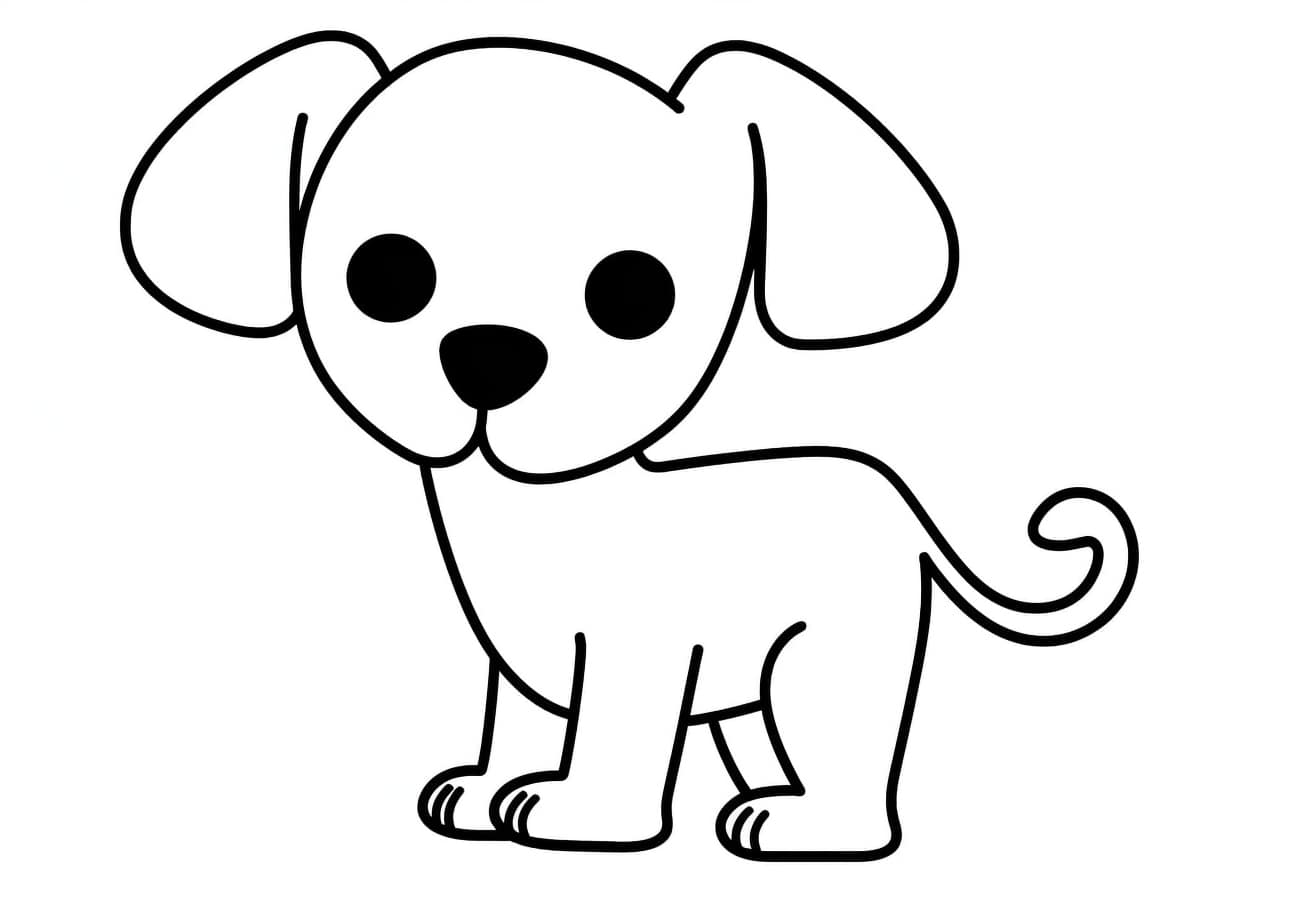 Pet Coloring Pages, domestic dog