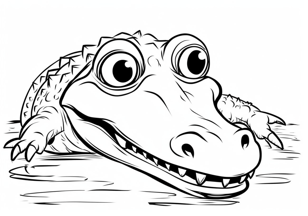 Crocodile Coloring Pages, baby crocodile