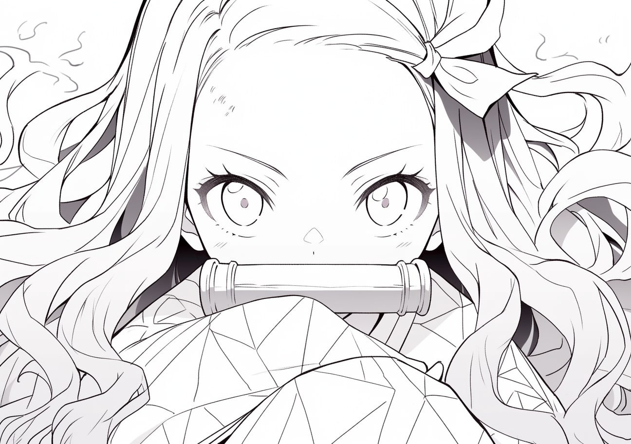 Nezuko Kamado Coloring Pages, Nezuko Kamado