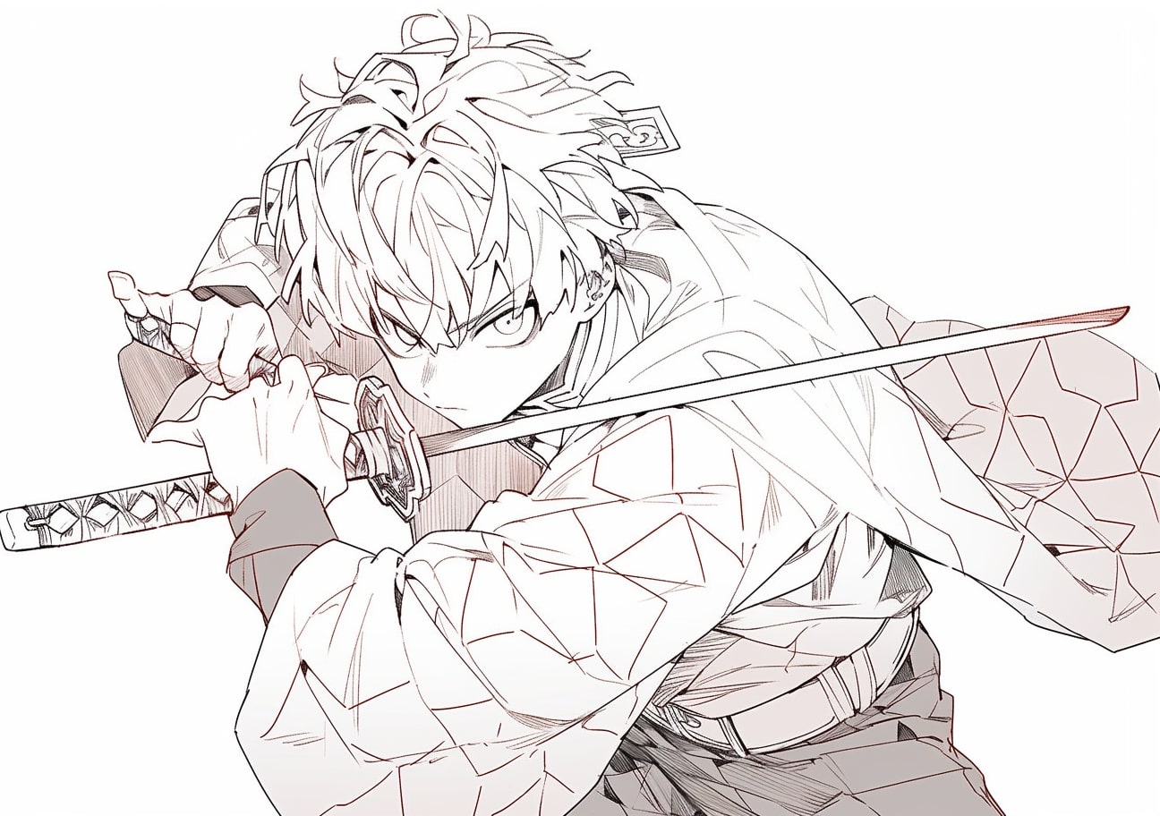 Zenitsu Agatsuma Coloring Pages, Zenitsu Agatsuma