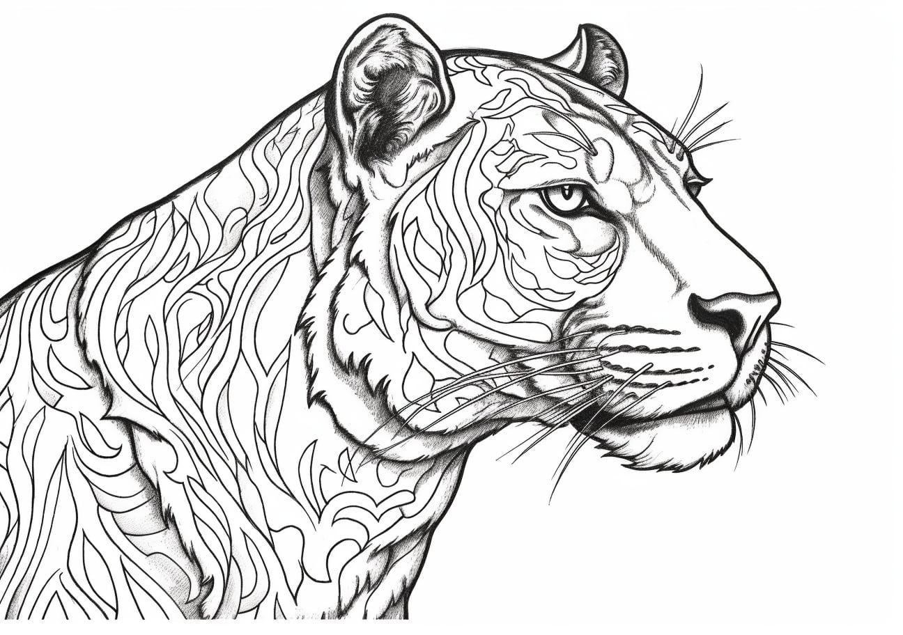 Panther Coloring Pages, Zentagle Panther