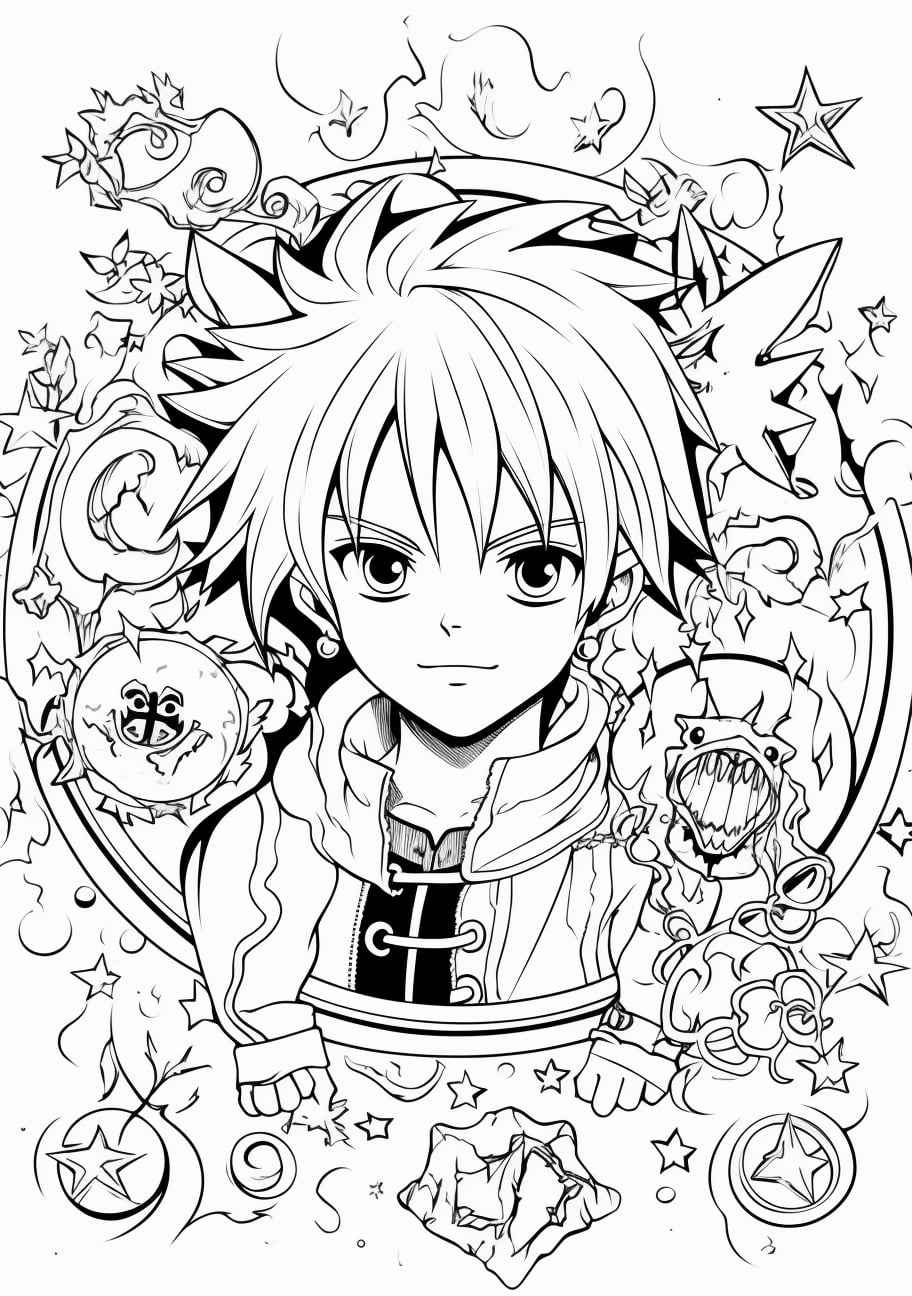 Nanatsu no Taizai (The Seven Deadly Sins) Coloring Pages, Seven Deadly art