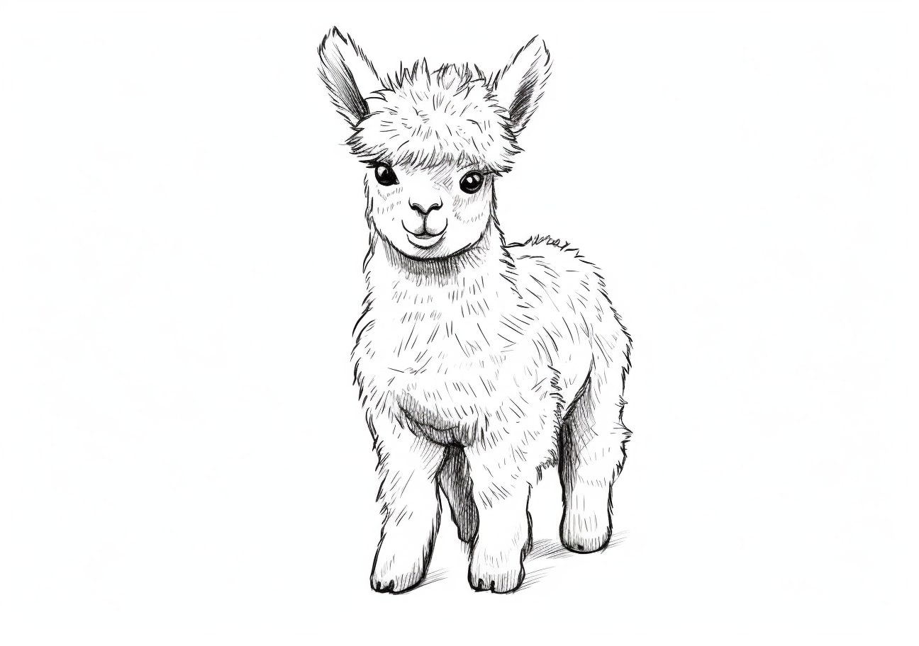 The Lama Coloring Pages, The child llama