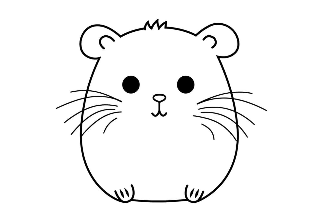 Pet Coloring Pages, domestic hamster