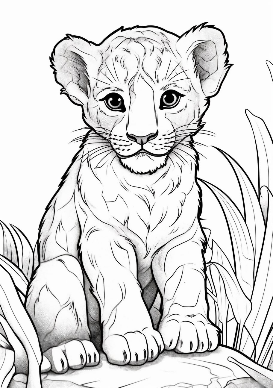 Panther Coloring Pages, Baby Panther