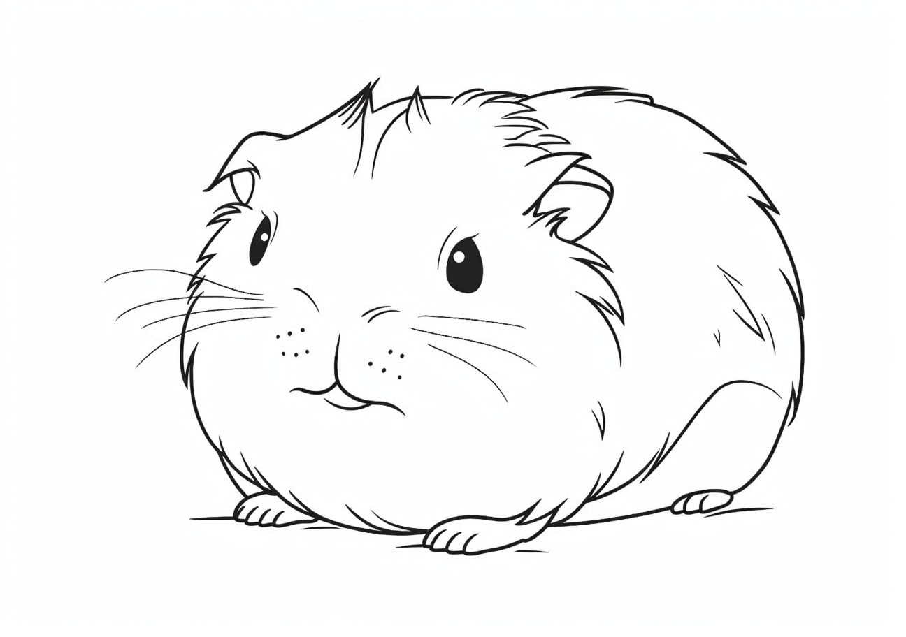 Guinea pig Coloring Pages, guinea pig, coloring page