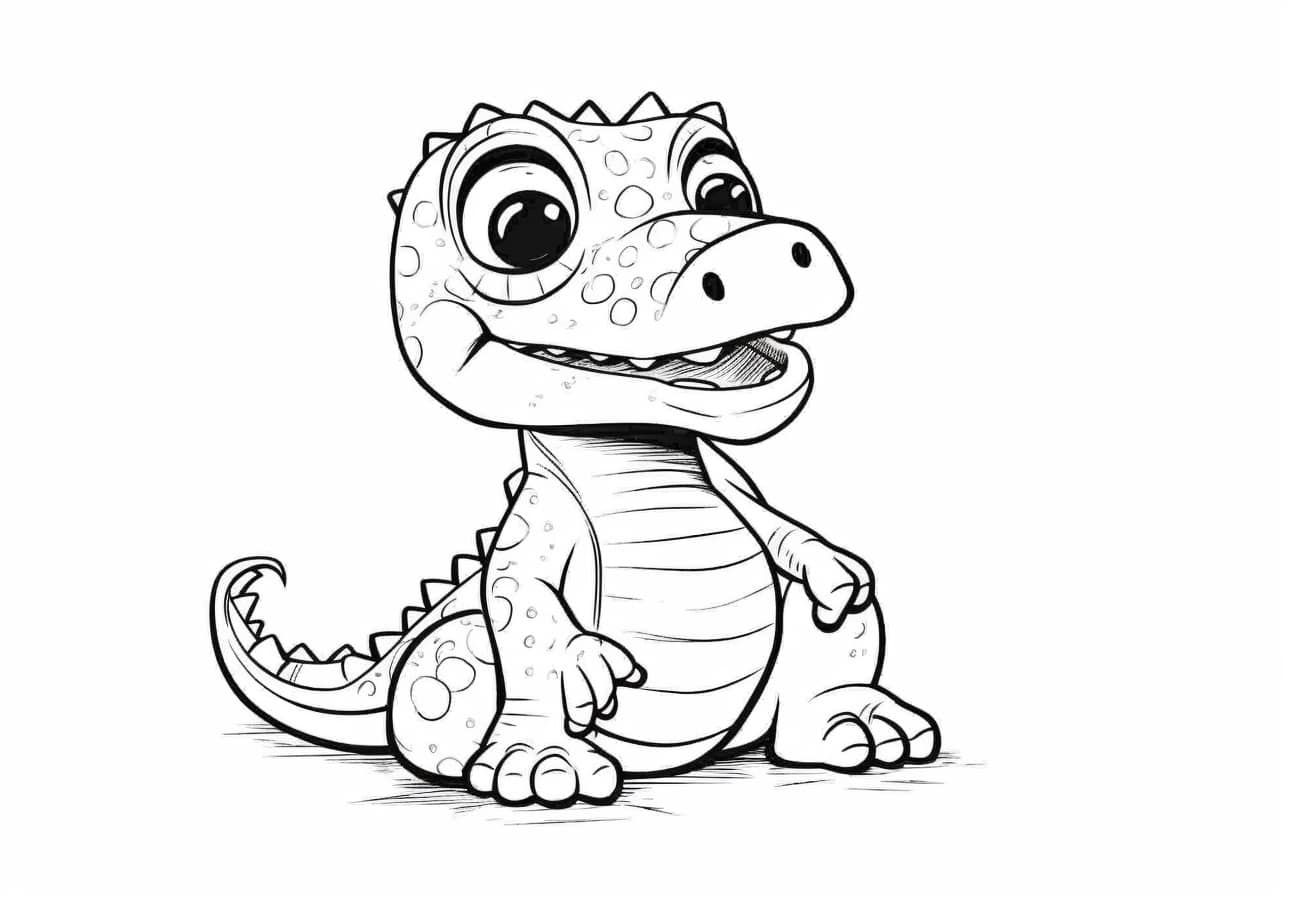 Crocodile Coloring Pages, Funny toy crocodile