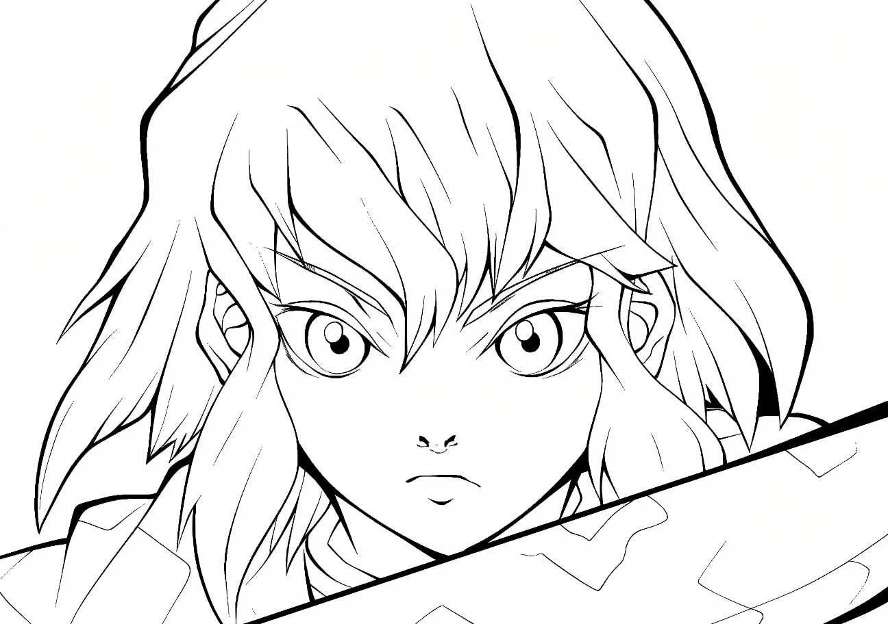 Inosuke Hashibira Coloring Pages, Inosuke Hashibira