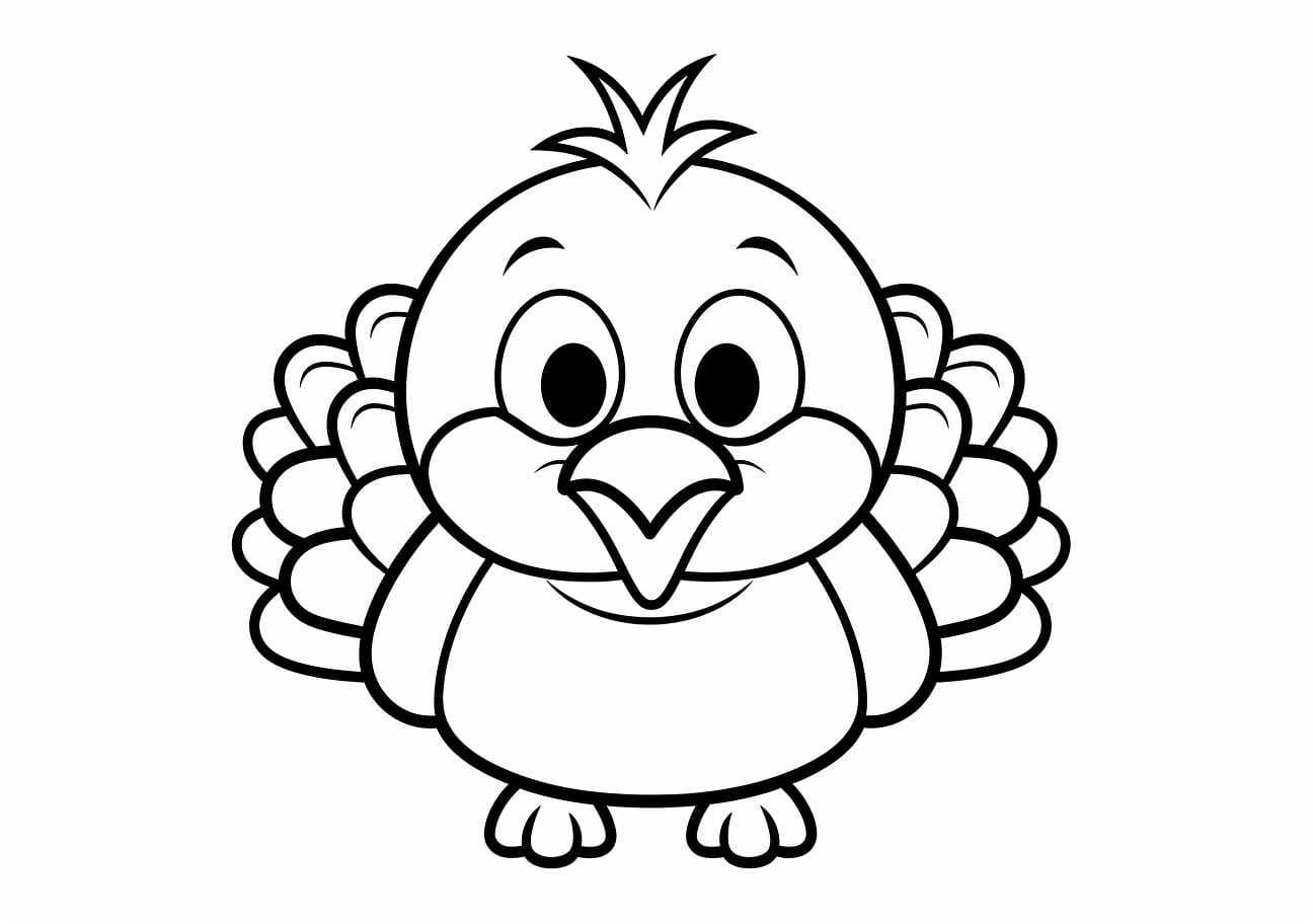 Turkey Coloring Pages, Turkey Cute emoji