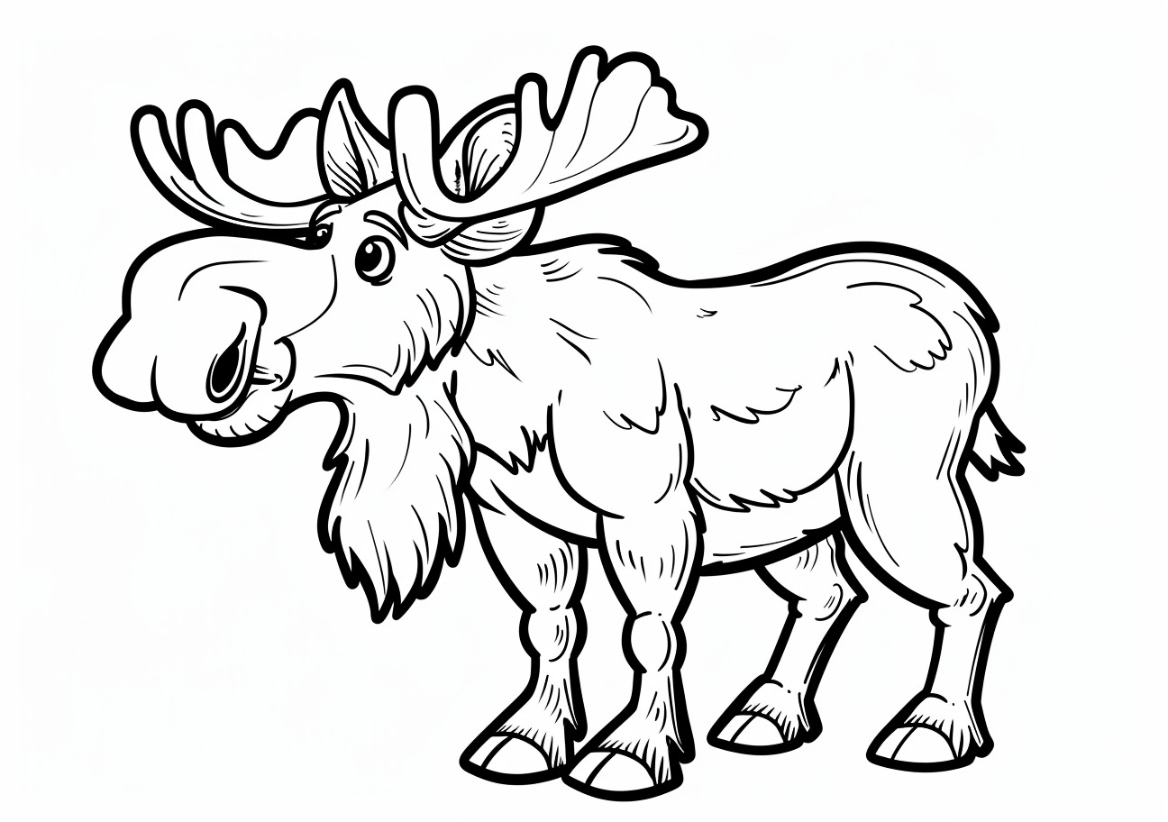 Moose Coloring Pages, Moose cartoon