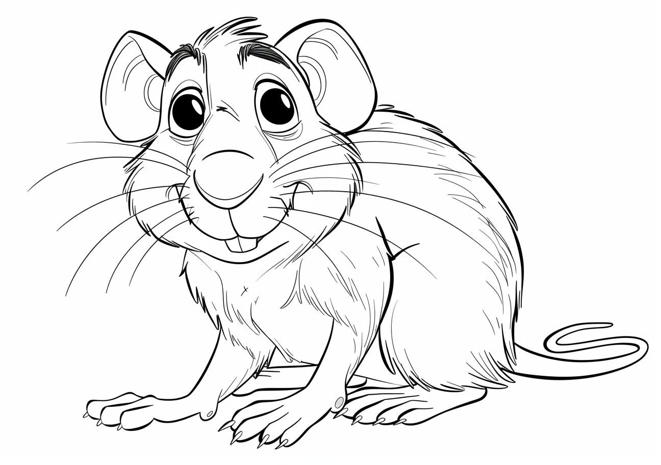 Rat Coloring Pages, Funny rat