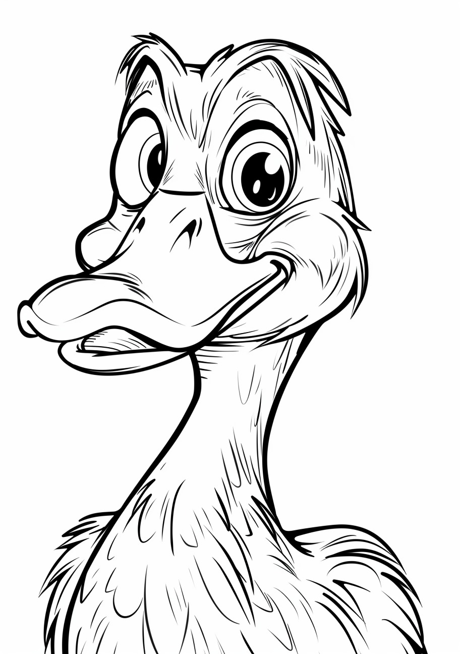 Ducks Coloring Pages, Duck face