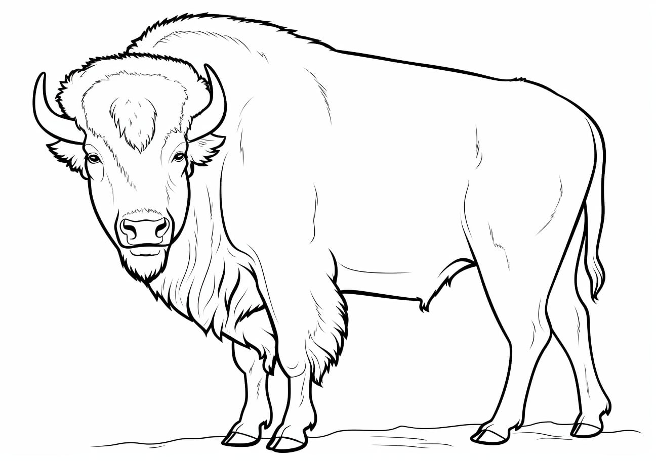 Buffalo Coloring Pages, Buffalo