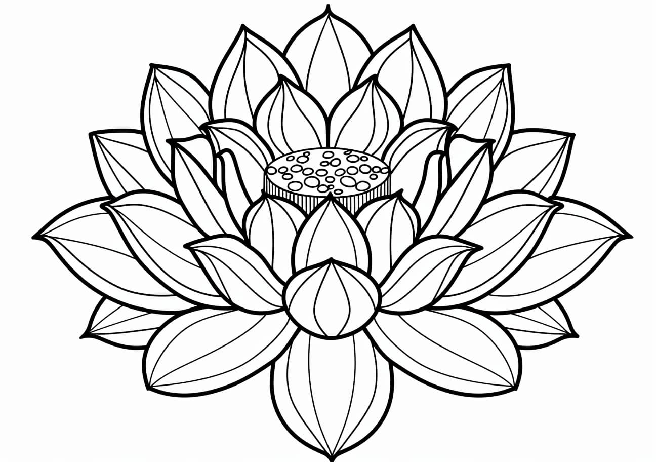 Lotus Mandala Ideas, outline simple lotus mandala