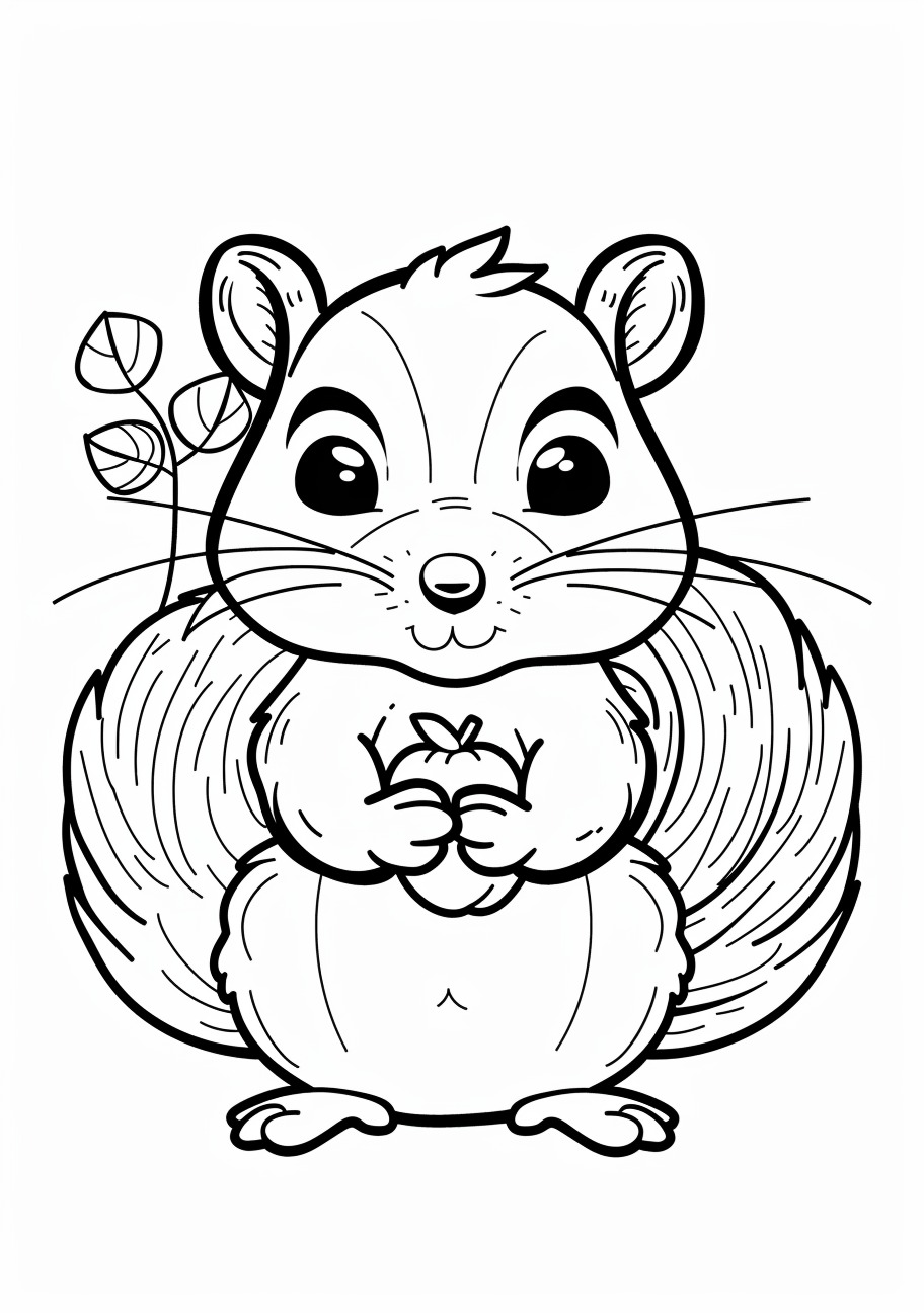 Squirrel Coloring Pages, Cute squirrel