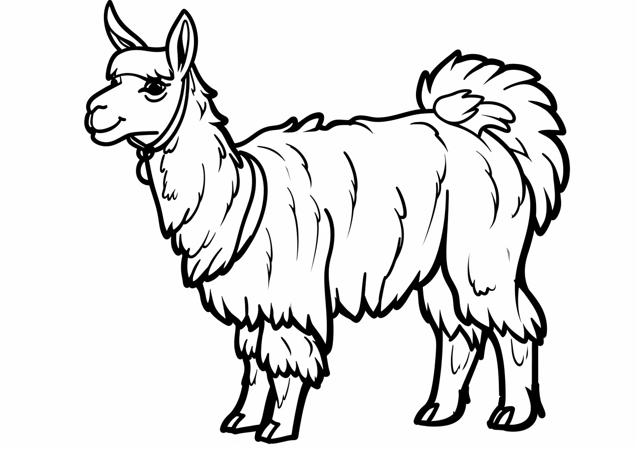 The Lama Coloring Pages, Cartoon lama