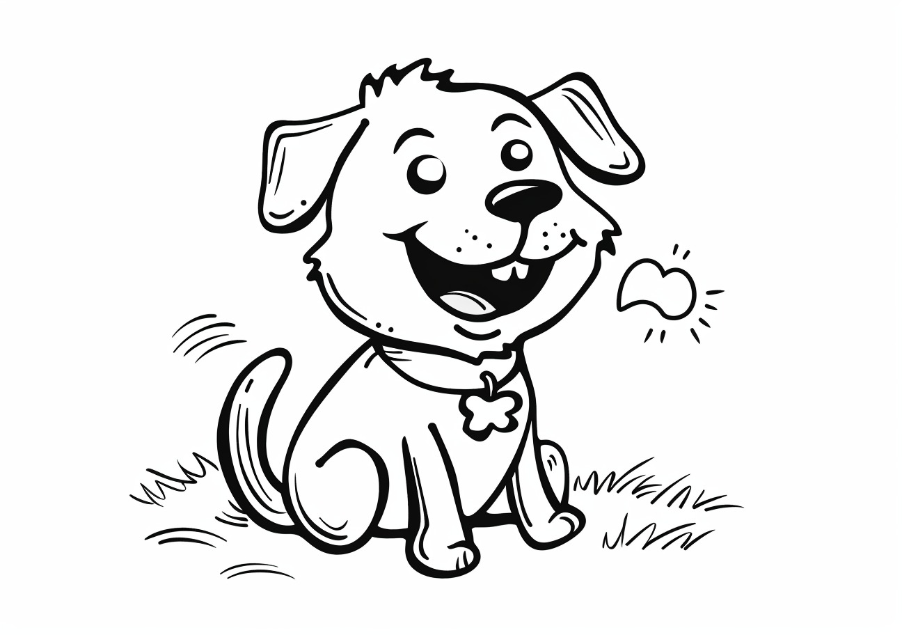 Cute dog Coloring Pages, Cute dog funny