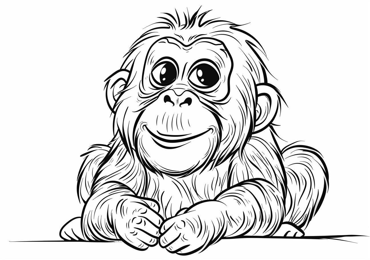 Orangutan Coloring Pages, Orangutan cute