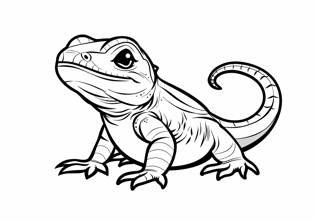 Lizard Coloring Pages, Cute Lizard