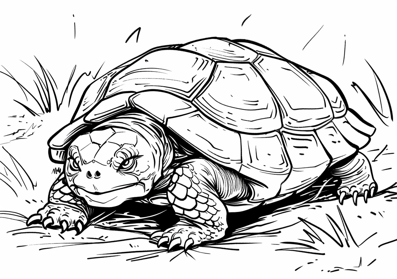 Turtle Coloring Pages, Turtle angry