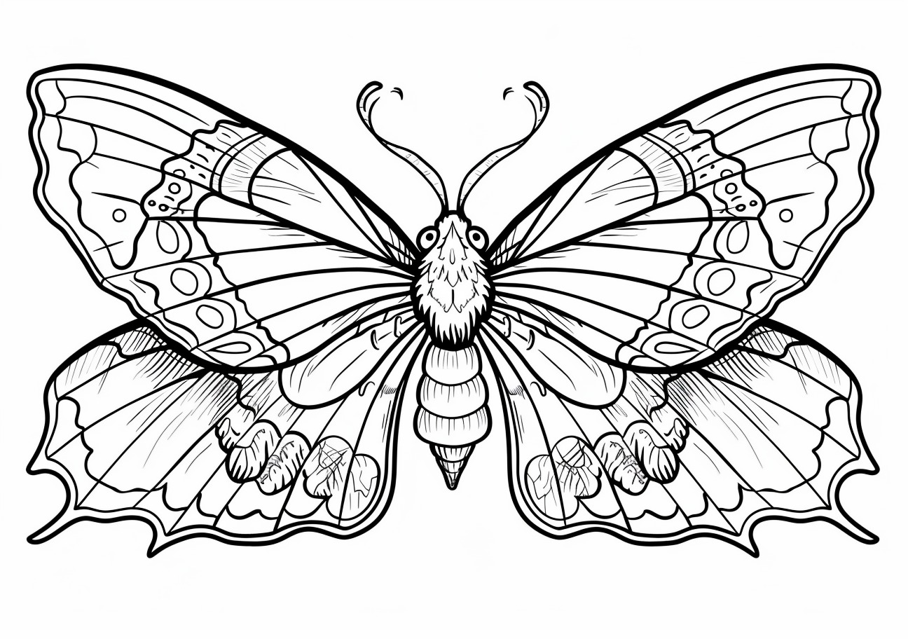 Butterfly Coloring Pages, Butterfly scary