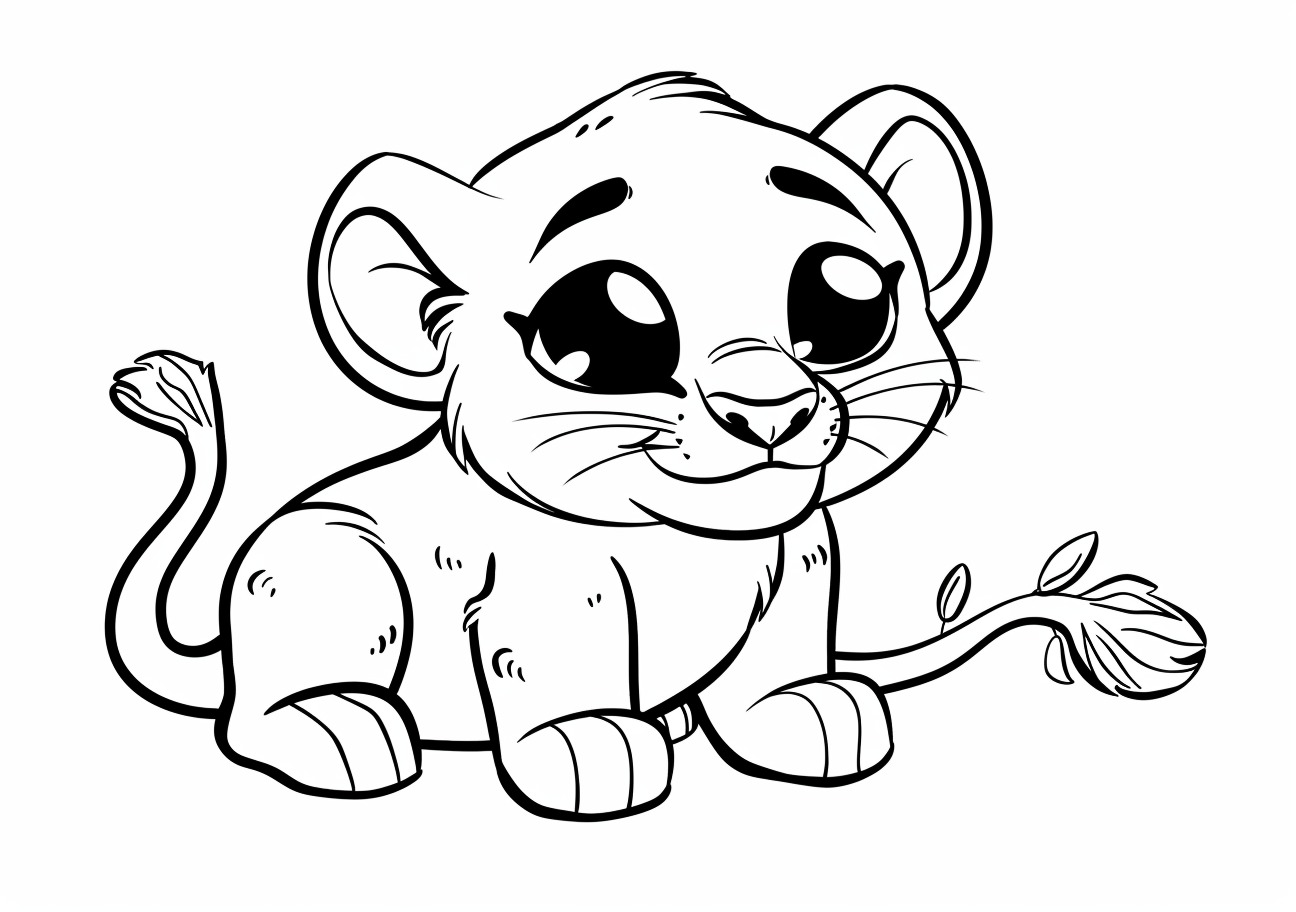 Panther Coloring Pages, Panther kawaii