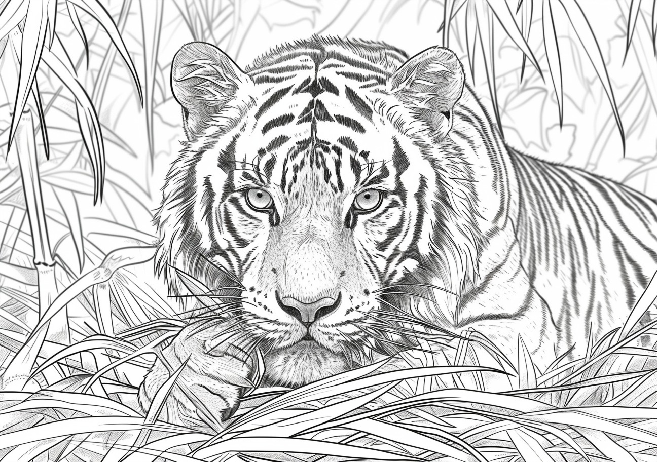 Big Cats Coloring Pages, Big cats realistic style