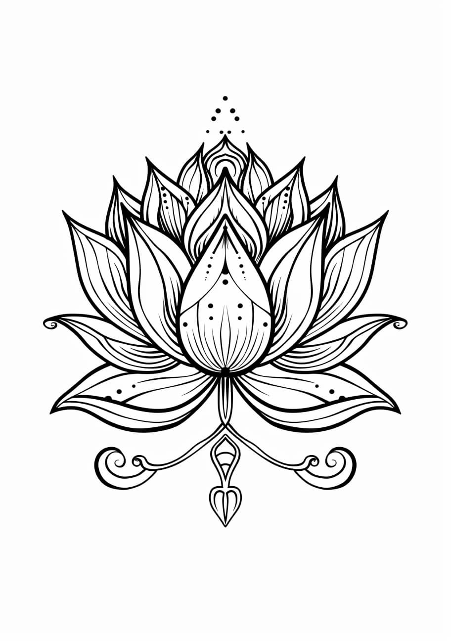 Lotus Mandala Ideas, Beautiful lotus mandala mandala coloring