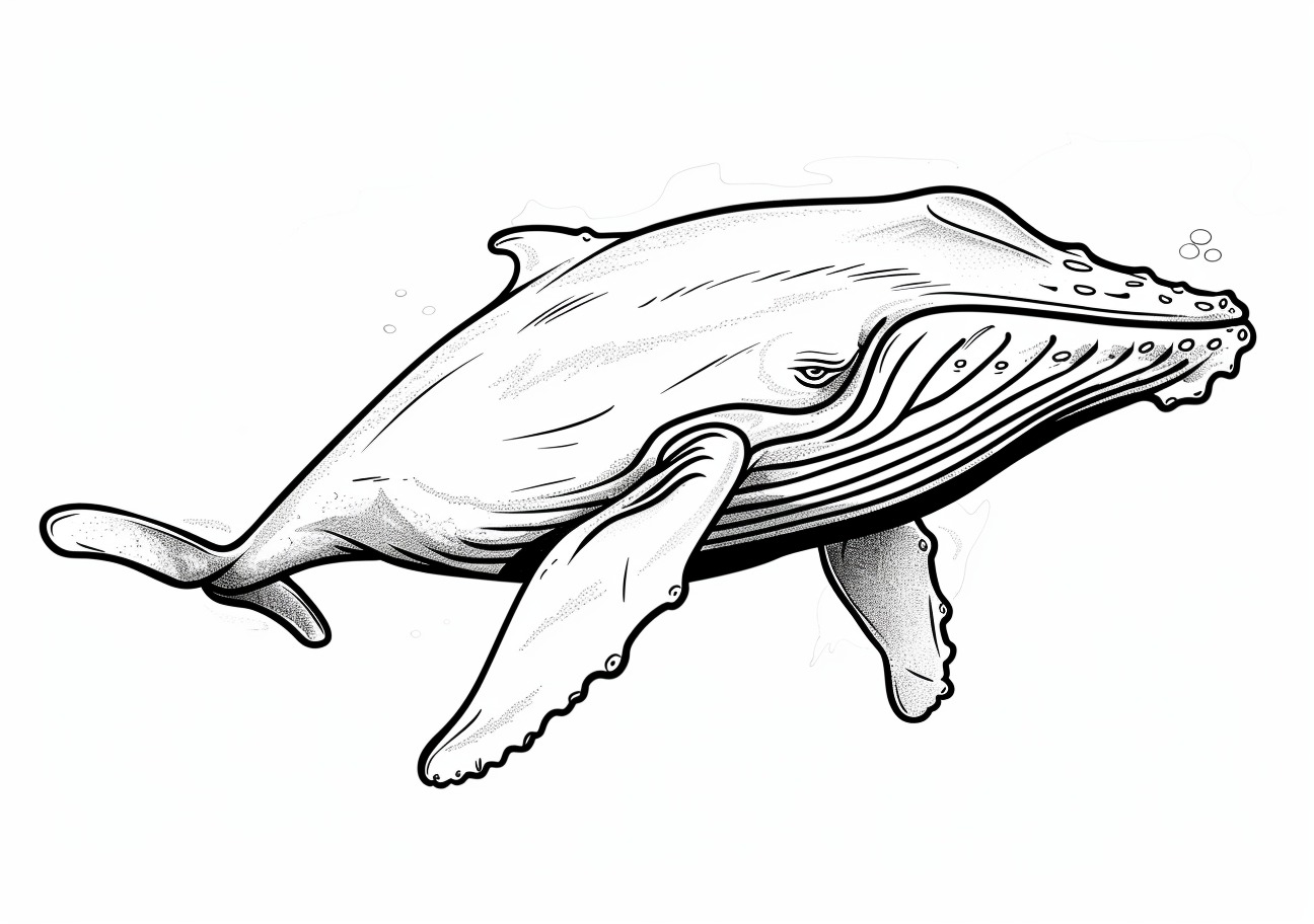 Ocean Coloring Pages, Happy humpback whale