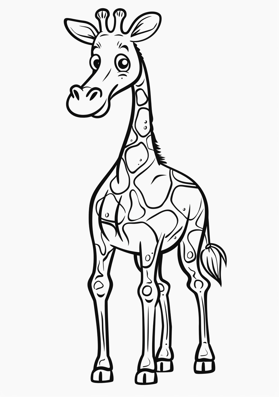 Giraffe Coloring Pages, Giraffe cartoon