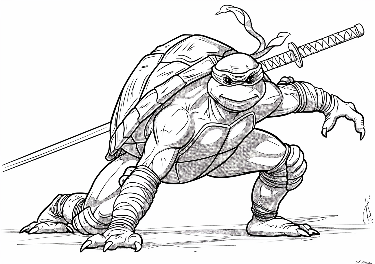 Turtle Coloring Pages, Turtle ninja