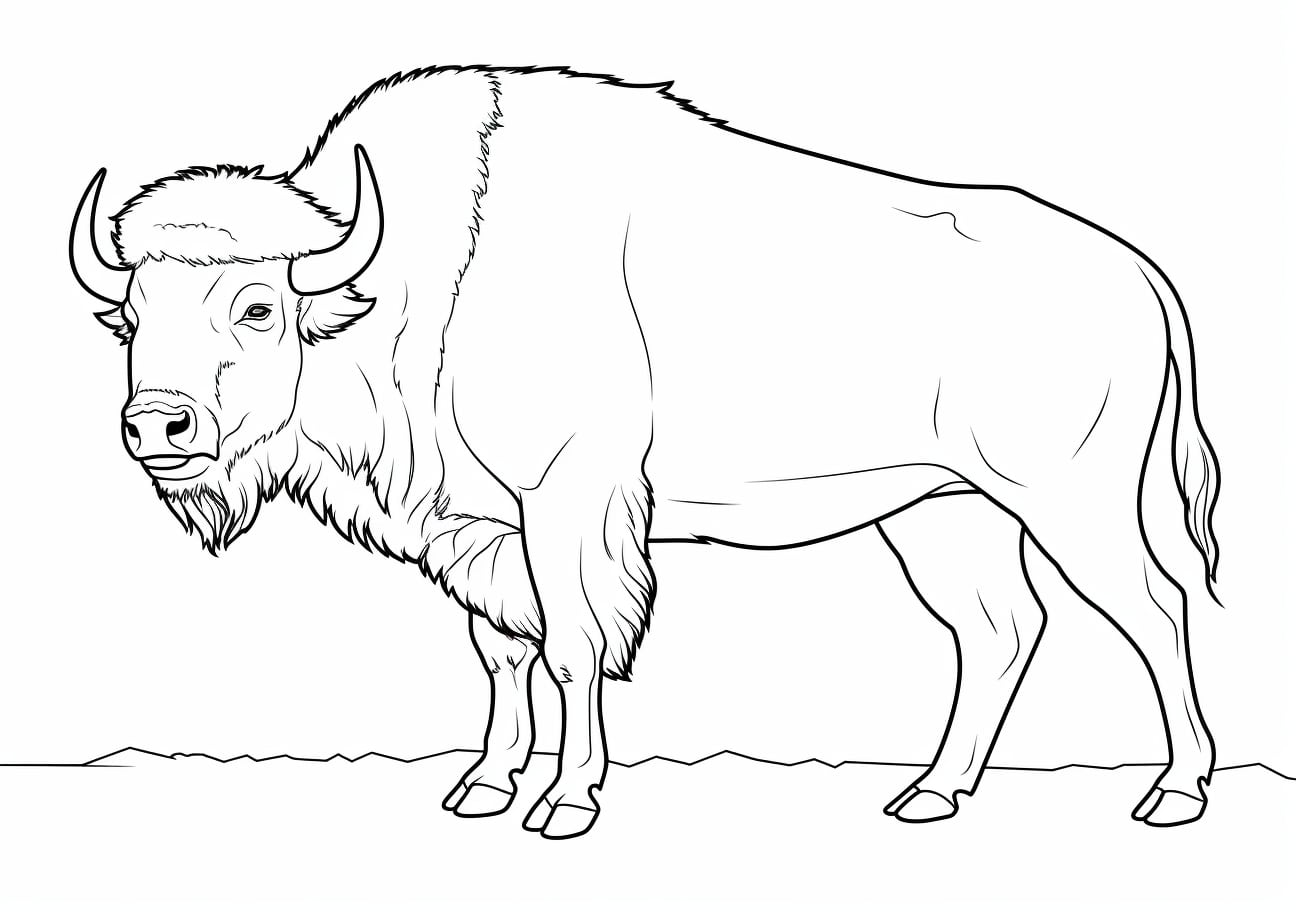 Buffalo Coloring Pages, Buffalo