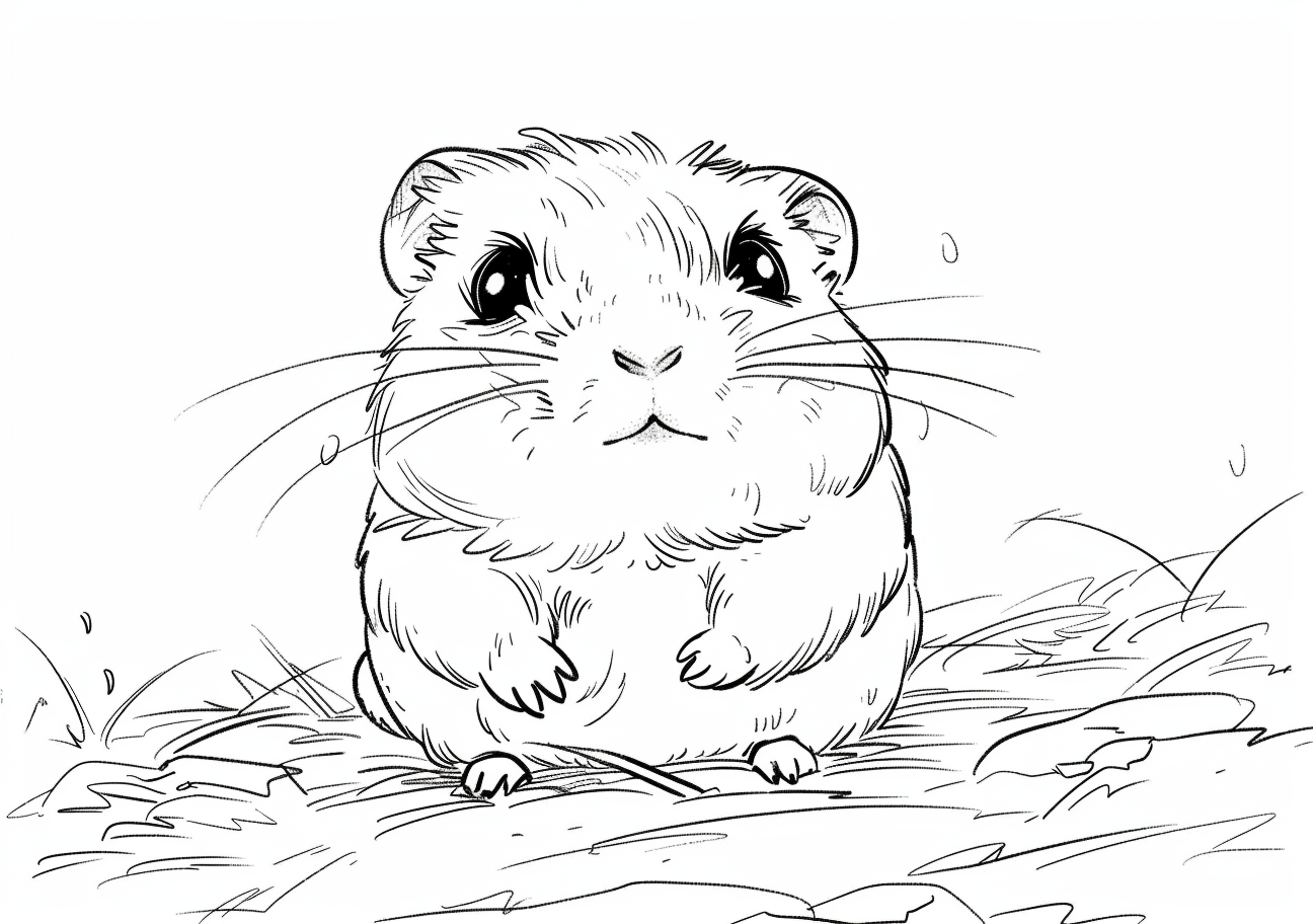 Сute animals Coloring Pages, Cute hamster