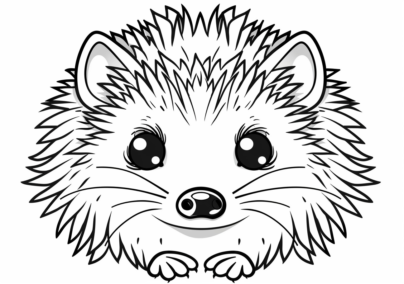 Hedgehog Coloring Pages, Hedgehog face