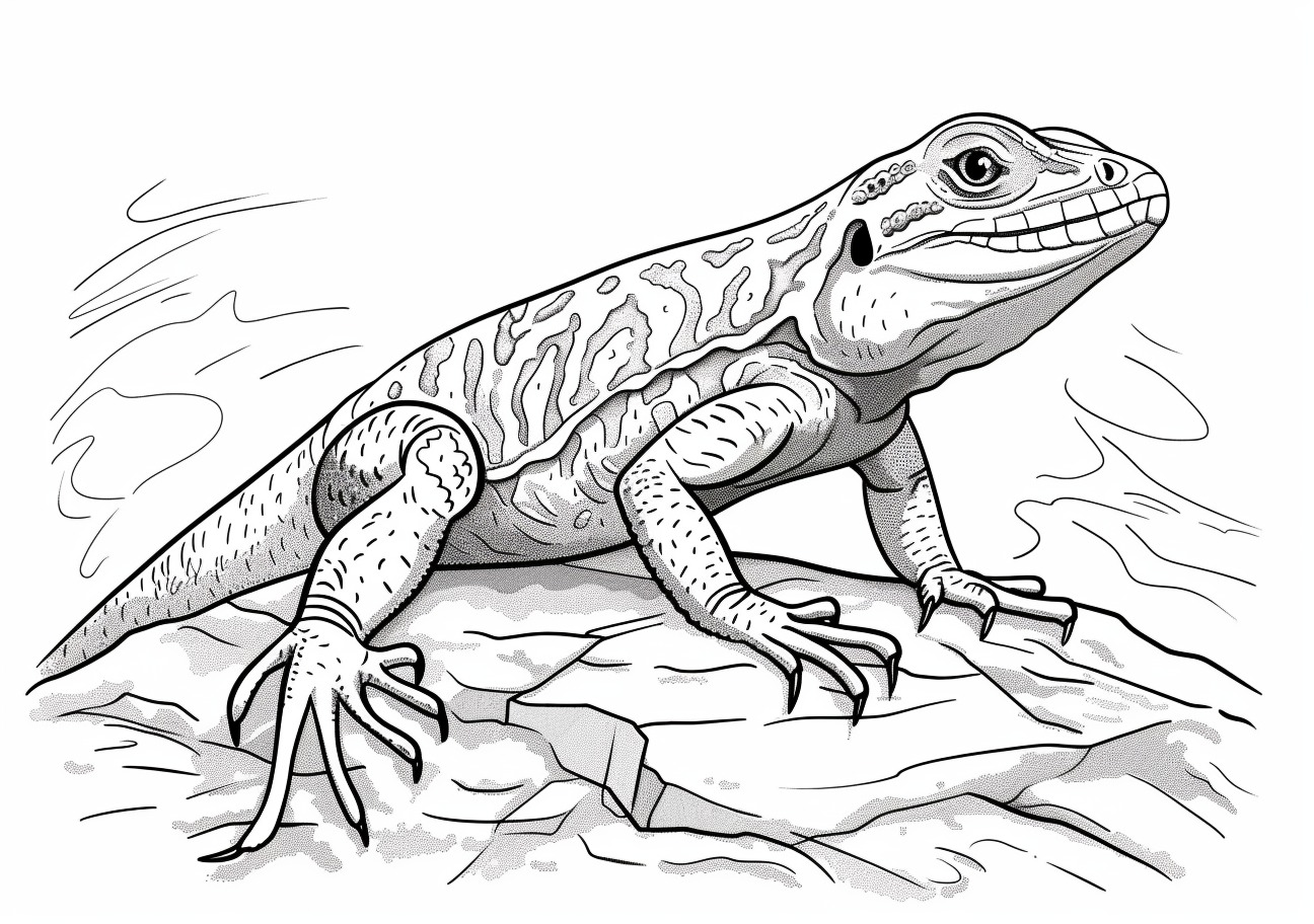 Lizard Coloring Pages, Danger Lizard