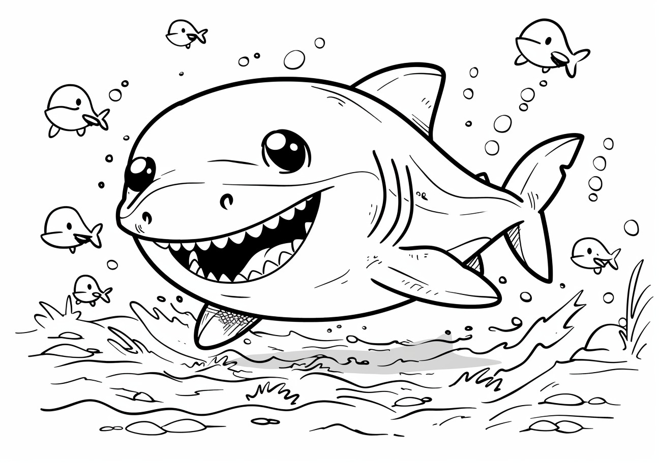 Shark Coloring Pages, Baby shark