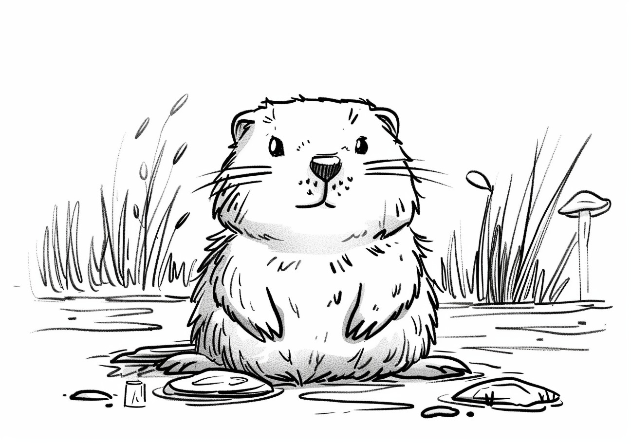 Groundhog Coloring Pages, Groundhog child