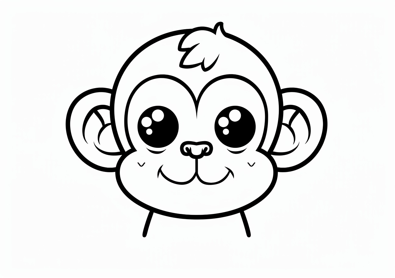 Monkeys Coloring Pages, Monkey kawaii