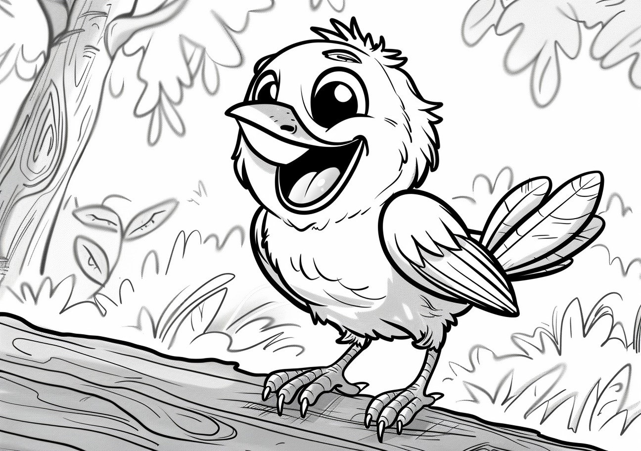 Birds Coloring Pages, Cartoon cuckoo