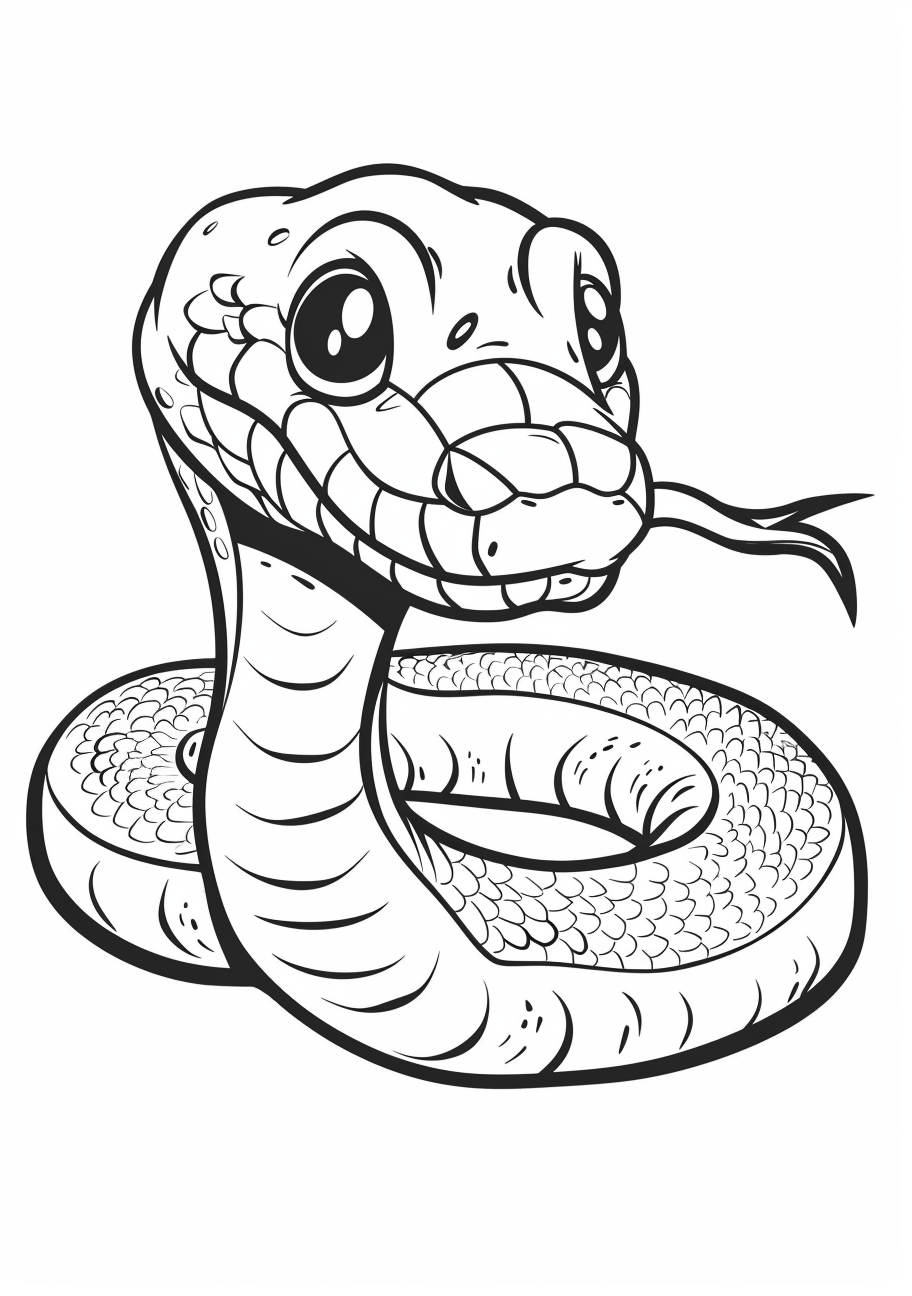 Snake Coloring Pages, Snake happy face