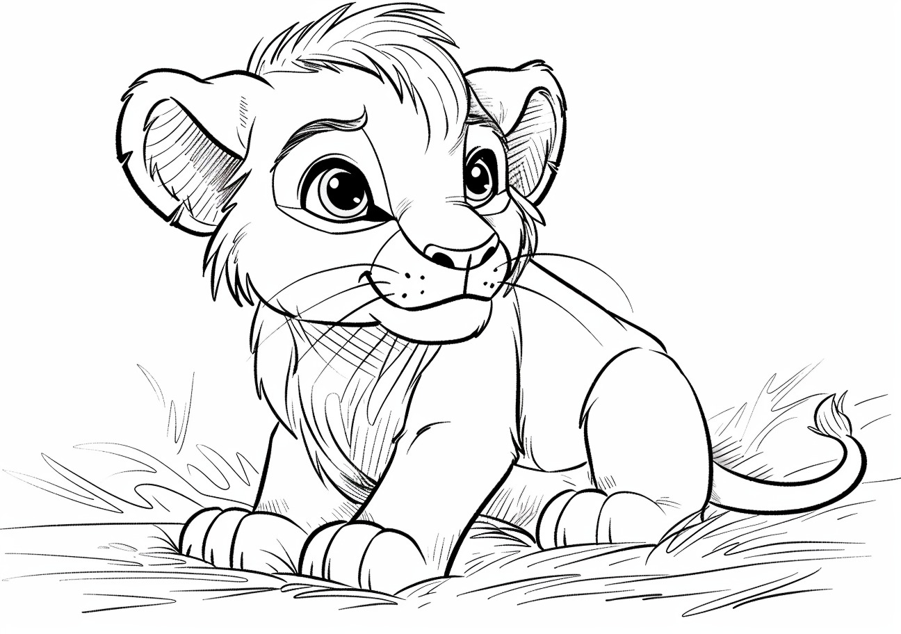 Lion Coloring Pages, Lion child