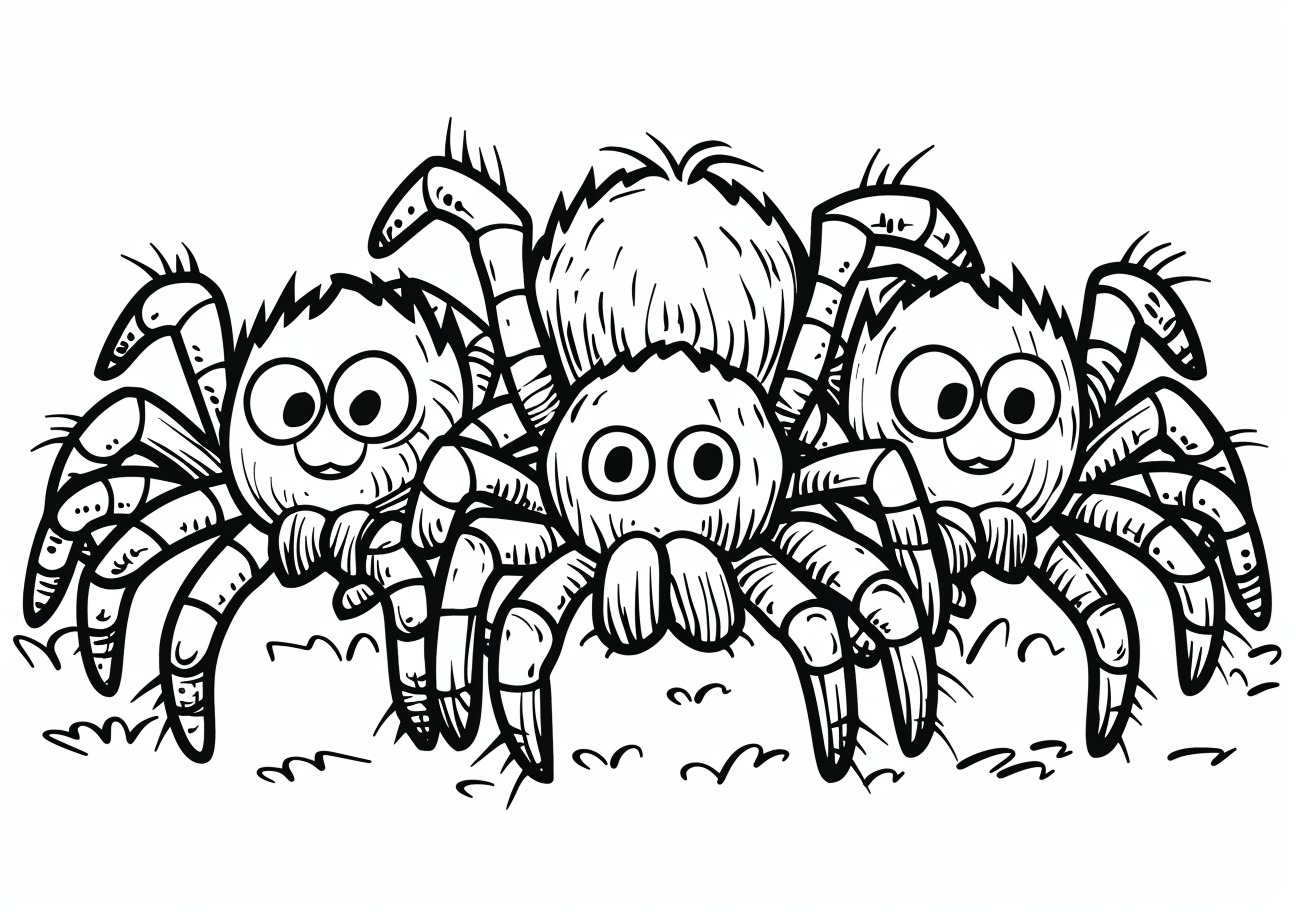 Spiders Coloring Pages, Cartoon spiders