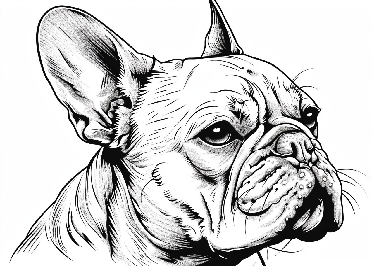 French Bulldog Coloring Pages, French bulldog angry