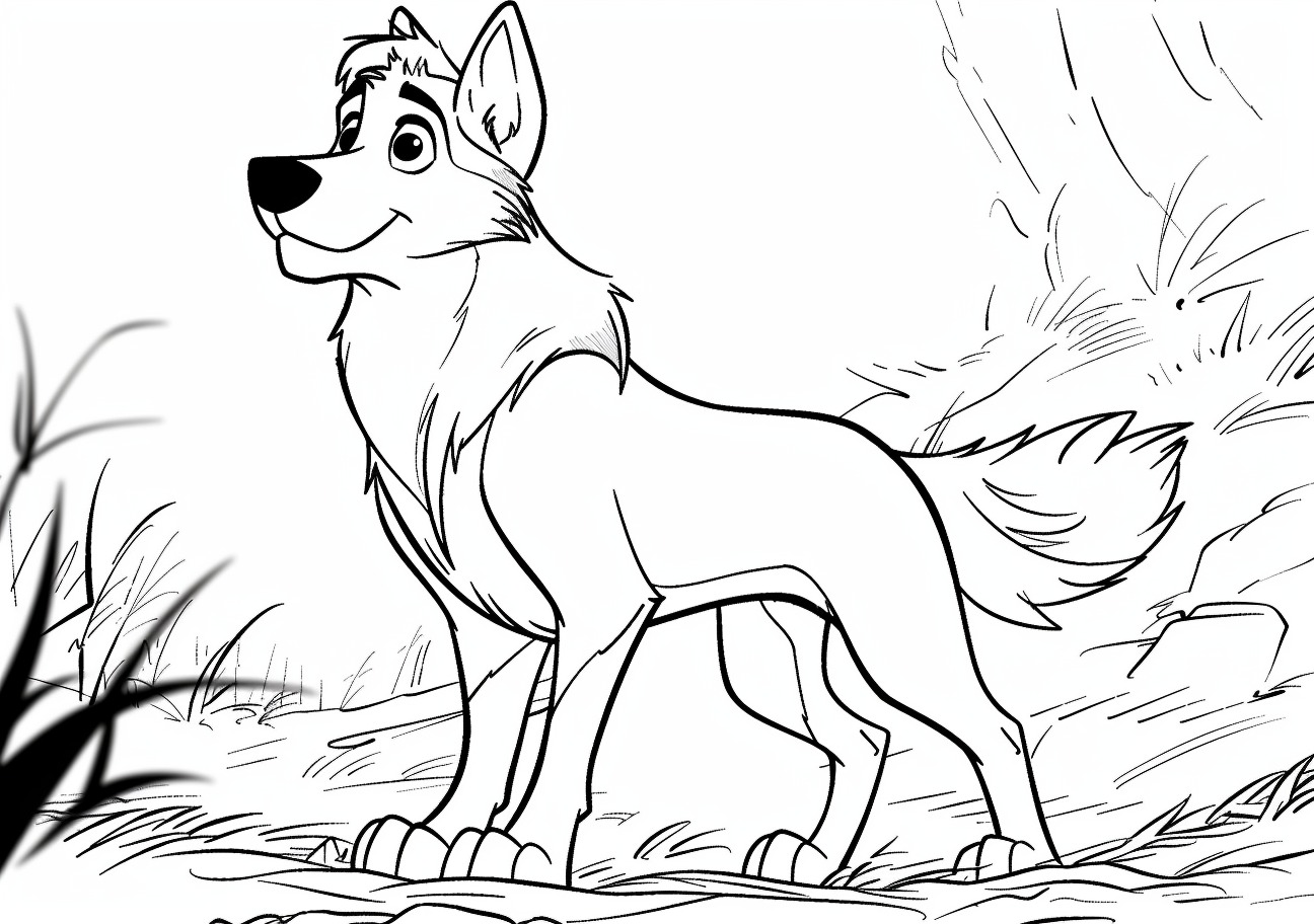 Canidae Coloring Pages, Balto smiling